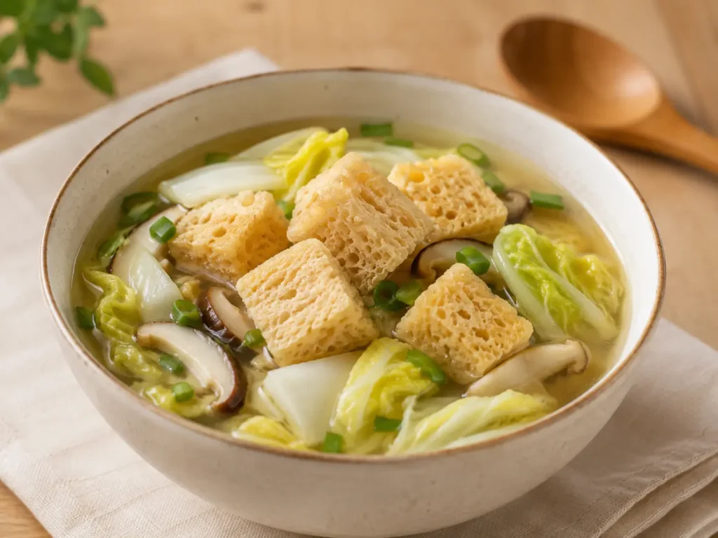 Napa Cabbage Frozen Tofu Soup