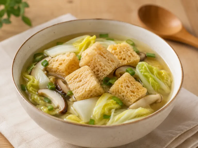 Napa Cabbage Frozen Tofu Soup